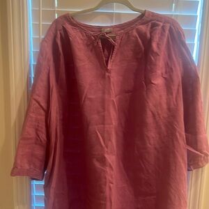 JJill size 2x purple washed colored dress quarter length sleeve